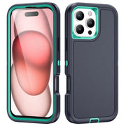 For iPhone 16 Pro Life Water-resistant Rugged Phone Case(Dark Blue + Light Blue)