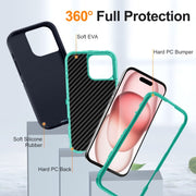 For iPhone 16 Pro Life Water-resistant Rugged Phone Case(Dark Blue + Light Blue)