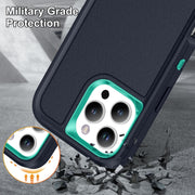 For iPhone 16 Pro Life Water-resistant Rugged Phone Case(Dark Blue + Light Blue)