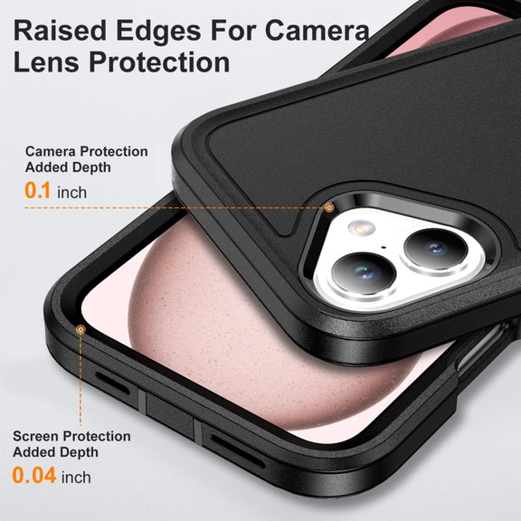 For iPhone 16 Plus Life Water-resistant Rugged Phone Case(Black)