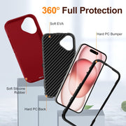 For iPhone 16 Plus Life Water-resistant Rugged Phone Case(Red + Black)