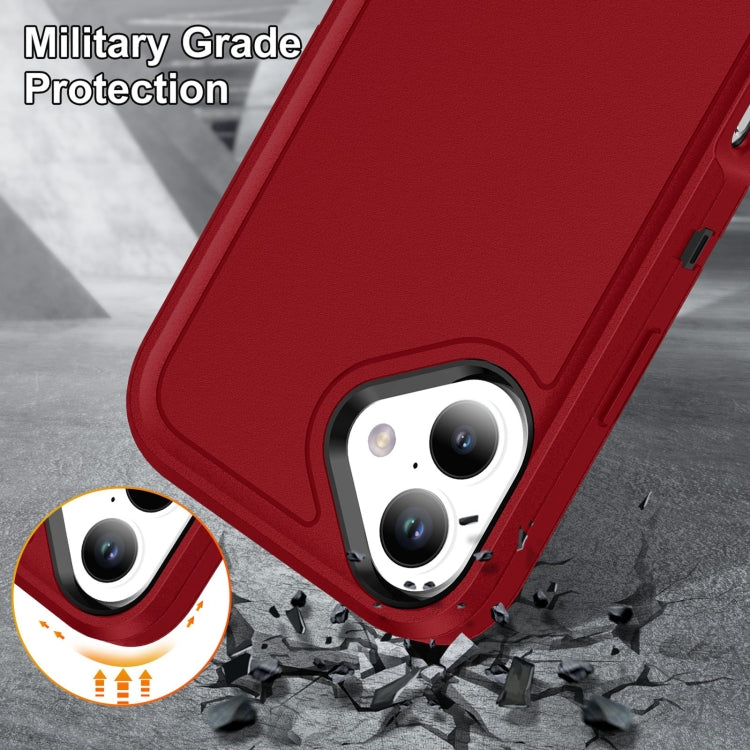 For iPhone 16 Plus Life Water-resistant Rugged Phone Case(Red + Black)