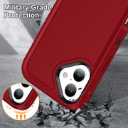 For iPhone 16 Plus Life Water-resistant Rugged Phone Case(Red + Black)