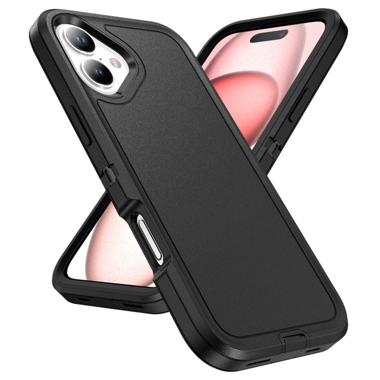 For iPhone 16 Life Water-resistant Rugged Phone Case(Black)