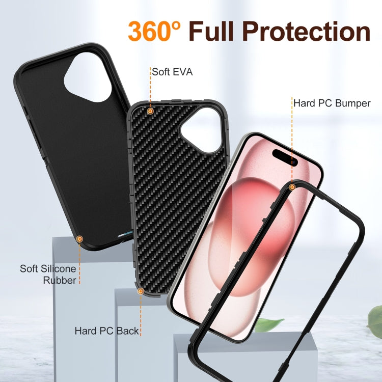 For iPhone 16 Life Water-resistant Rugged Phone Case(Black)