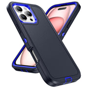 For iPhone 16 Life Water-resistant Rugged Phone Case(Dark Blue + Royal Blue)