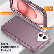 For iPhone 16 Life Water-resistant Rugged Phone Case(Purple + Pink)