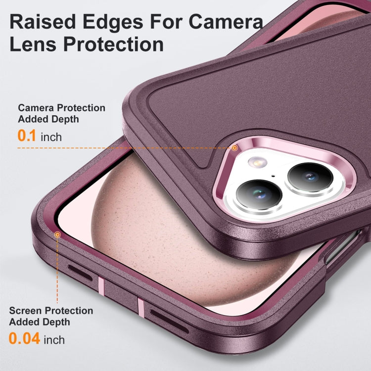 For iPhone 16 Life Water-resistant Rugged Phone Case(Purple + Pink)