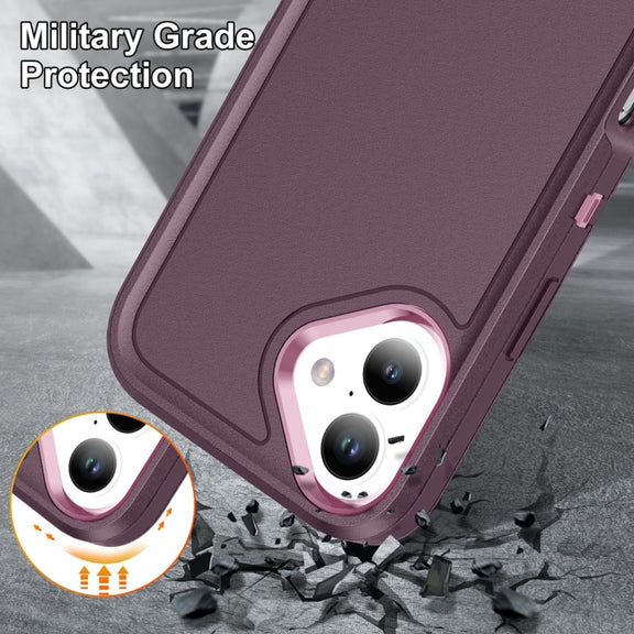 For iPhone 16 Life Water-resistant Rugged Phone Case(Purple + Pink)