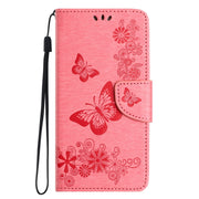 For Honor 90 Lite Butterfly Embossed Flip Leather Phone Case(Pink)