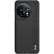 For OnePlus 11 5G imak Ruiyi Series Cloth Texture PU + PC Phone Case(Black)