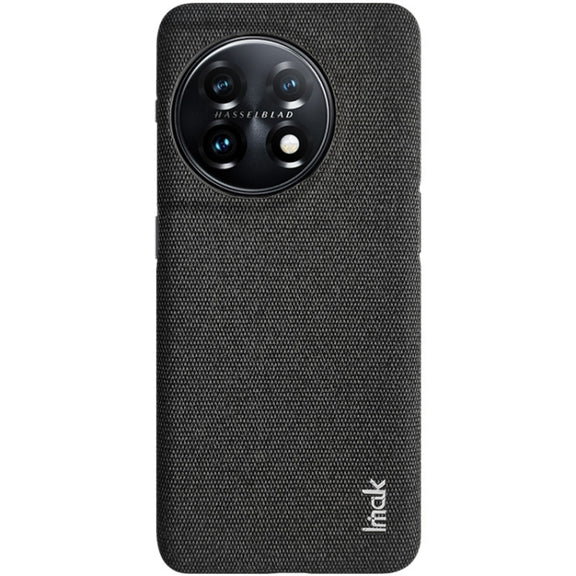 For OnePlus 11 5G imak Ruiyi Series Cloth Texture PU + PC Phone Case(Black)
