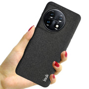 For OnePlus 11 5G imak Ruiyi Series Cloth Texture PU + PC Phone Case(Black)