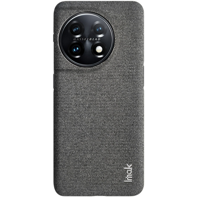 For OnePlus 11 5G imak Ruiyi Series Cloth Texture PU + PC Phone Case(Dark Grey)