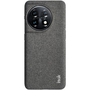 For OnePlus 11 5G imak Ruiyi Series Cloth Texture PU + PC Phone Case(Dark Grey)