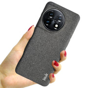 For OnePlus 11 5G imak Ruiyi Series Cloth Texture PU + PC Phone Case(Dark Grey)
