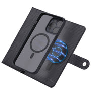 For iPhone 13 ViLi GHB Series MagSafe Magnetic Zipper Leather Phone Case(Black)