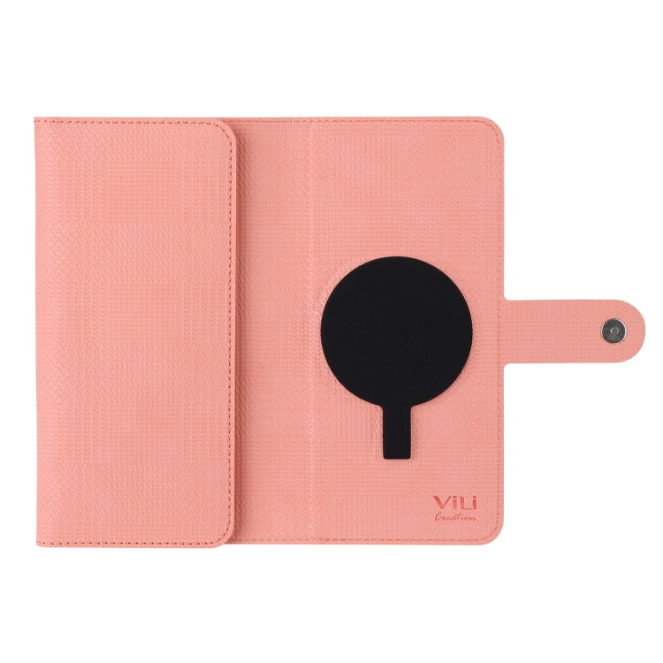 For iPhone 14 Plus ViLi GHB Series MagSafe Magnetic Zipper Leather Phone Case(Pink)