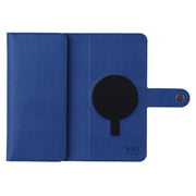 For iPhone 14 Plus ViLi GHB Series MagSafe Magnetic Zipper Leather Phone Case(Blue)