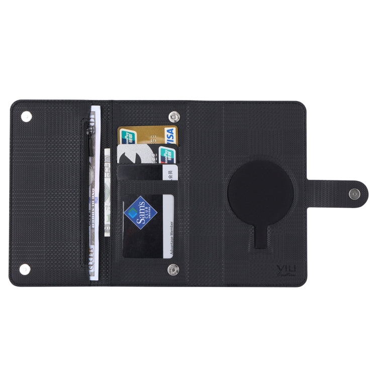 For iPhone 15 ViLi GHB Series MagSafe Magnetic Zipper Leather Phone Case(Black)