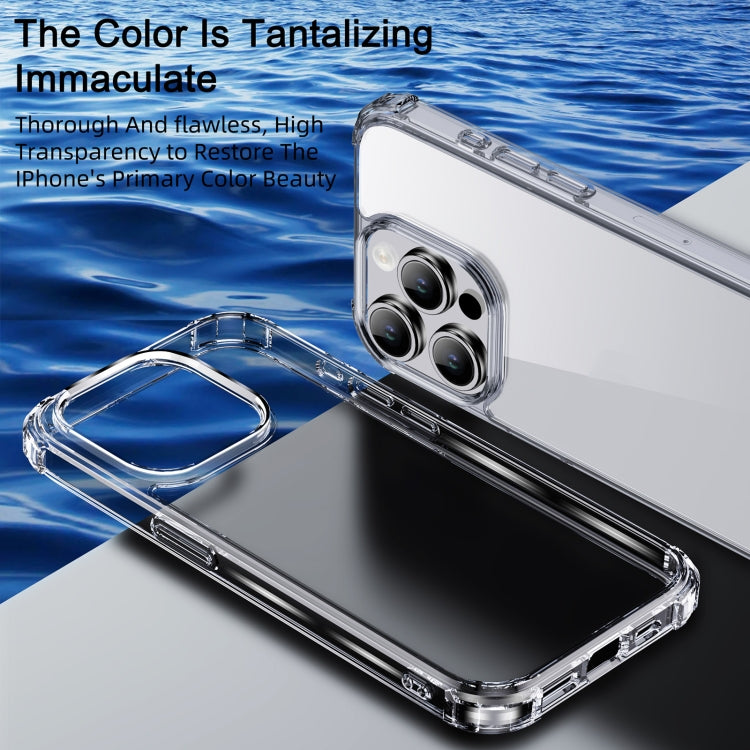 For iPhone 15 iPAKY Crystal Clear Series Shockproof PC + TPU Protective Phone Case(Transparent)