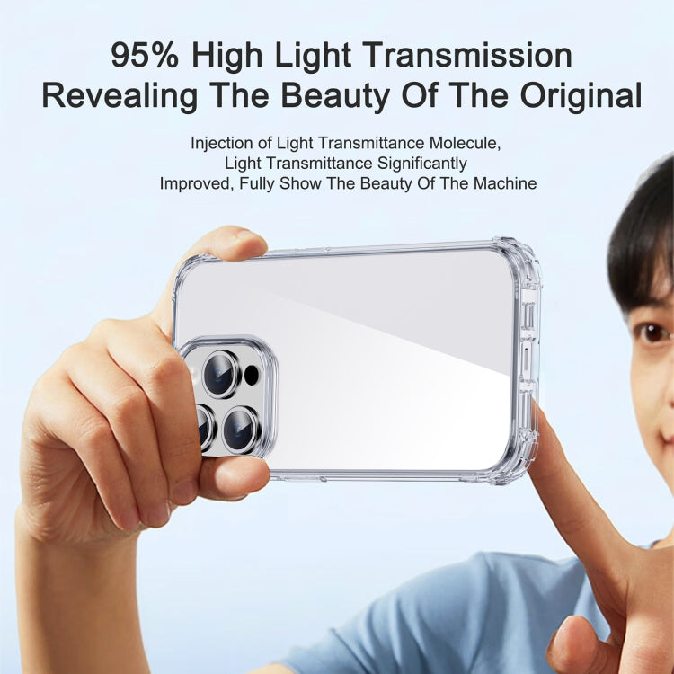 For iPhone 15 iPAKY Crystal Clear Series Shockproof PC + TPU Protective Phone Case(Transparent)