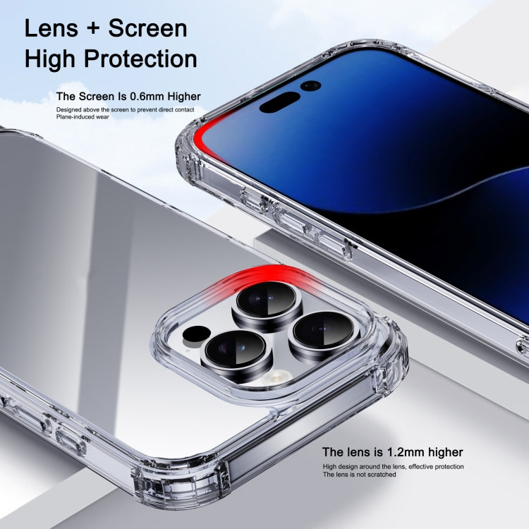 For iPhone 16 Plus iPAKY Crystal Clear Series Shockproof PC + TPU Protective Phone Case(Transparent)