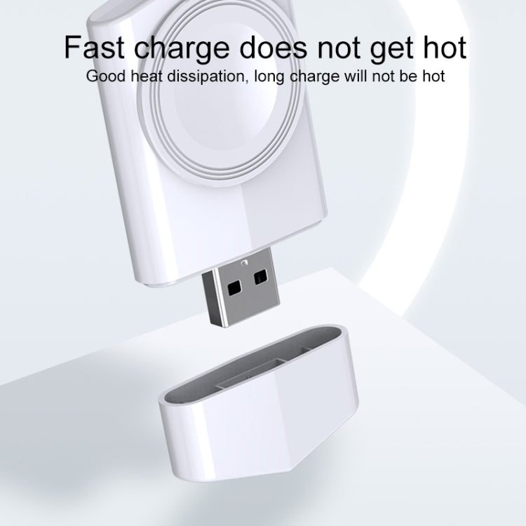 For Apple Watch Series USB Port Portable Magnetic Wireless Charger(Black)