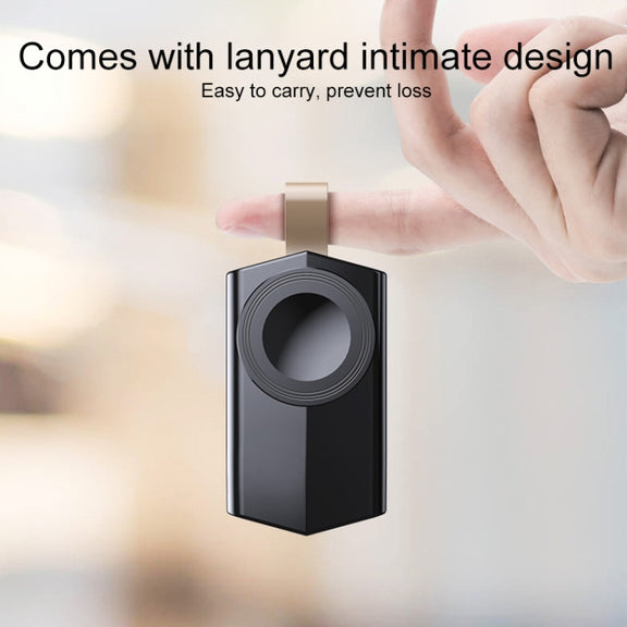 For Apple Watch Series USB Port Portable Magnetic Wireless Charger(Black)