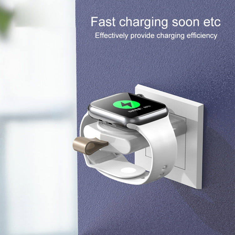 For Apple Watch Series USB Port Portable Magnetic Wireless Charger(Black)