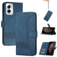 For Motorola Moto G Power 5G 2024 Cubic Skin Feel Flip Leather Phone Case(Blue) - Motorola Cases by PMC Jewellery | Online Shopping South Africa | PMC Jewellery | Buy Now Pay Later Mobicred