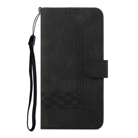For Motorola Moto G Stylus 5G 2024 Cubic Skin Feel Flip Leather Phone Case(Black)