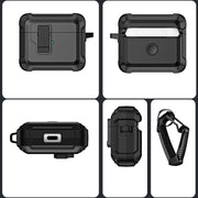 For AirPods 3 TPU + PC Wireless Bluetooth Earphone Protective Case with Switch Lock & Hook(Yellow)