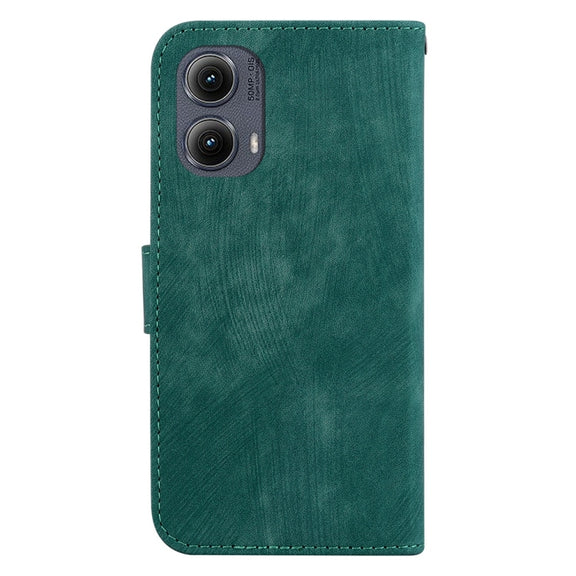 For Motorola Edge 2024 Little Tiger Embossed Leather Phone Case(Green)