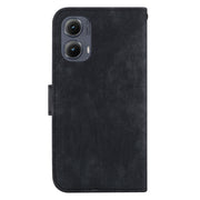For Motorola Edge 2024 Little Tiger Embossed Leather Phone Case(Black)