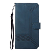 For iPhone 16 Pro Cubic Skin Feel Flip Leather Phone Case(Blue)