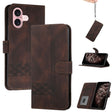 For iPhone 16 Cubic Skin Feel Flip Leather Phone Case(Brown) - iPhone 16 Cases by PMC TechLife | Online Shopping South Africa | PMC TechLife | Buy Now Pay Later Mobicred