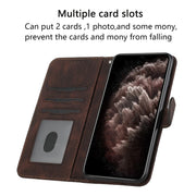 For iPhone 16 Cubic Skin Feel Flip Leather Phone Case(Brown)