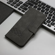 For iPhone 17 Cubic Skin Feel Flip Leather Phone Case(Black)