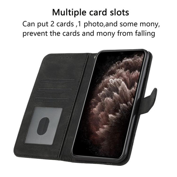 For iPhone 17 Cubic Skin Feel Flip Leather Phone Case(Black)