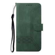 For iPhone 17 Cubic Skin Feel Flip Leather Phone Case(Green)