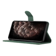 For iPhone 17 Cubic Skin Feel Flip Leather Phone Case(Green)
