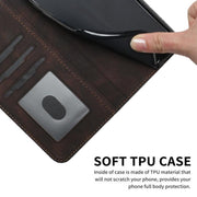 For iPhone 17 Pro Max Cubic Skin Feel Flip Leather Phone Case(Brown)