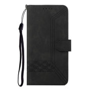For iPhone 17 Pro Cubic Skin Feel Flip Leather Phone Case(Black)
