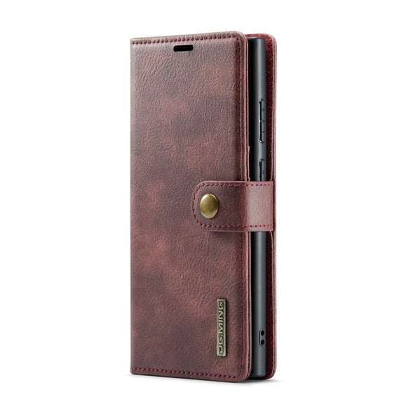 For Samsung Galaxy S24 Ultra 5G DG.MING Crazy Horse Texture Detachable Magnetic Leather Case(Red)