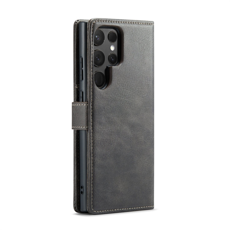 For Samsung Galaxy S24 Ultra 5G DG.MING Crazy Horse Texture Detachable Magnetic Leather Case(Grey)