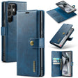 For Samsung Galaxy S24 Ultra 5G DG.MING Crazy Horse Texture Detachable Magnetic Leather Case(Blue) - free shipping - PMC Jewellery - Order now!