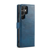 For Samsung Galaxy S24 Ultra 5G DG.MING Crazy Horse Texture Detachable Magnetic Leather Case(Blue)
