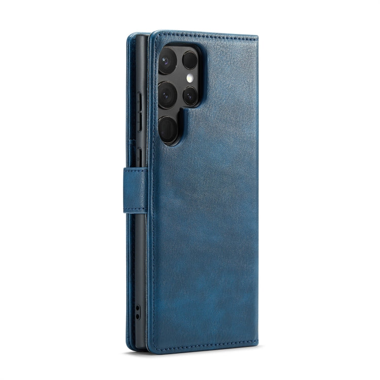 For Samsung Galaxy S24 Ultra 5G DG.MING Crazy Horse Texture Detachable Magnetic Leather Case(Blue)
