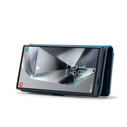 For Samsung Galaxy S24 Ultra 5G DG.MING Crazy Horse Texture Detachable Magnetic Leather Case(Blue)